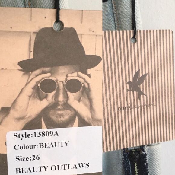 ONE TEASPOON Beauty Outlaws Denim Jean Short Destroyed Blue 26 - Picture 7 of 8